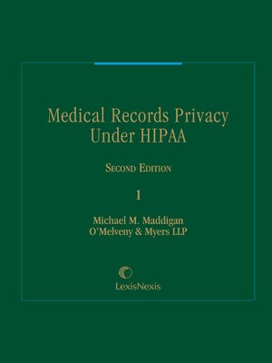 cover image of Medical Records Privacy Under HIPAA